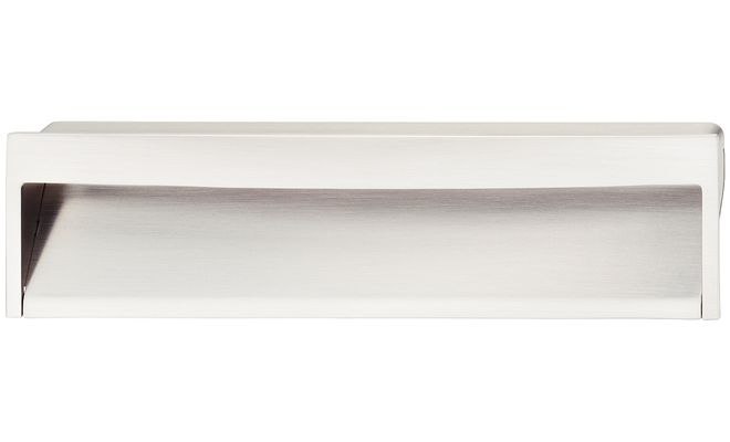 Мебельные ручки врезные, цинковое литьё (цвет никель матовый 45x45 мм .